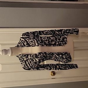 MSK Animal Print Sequined Jacket